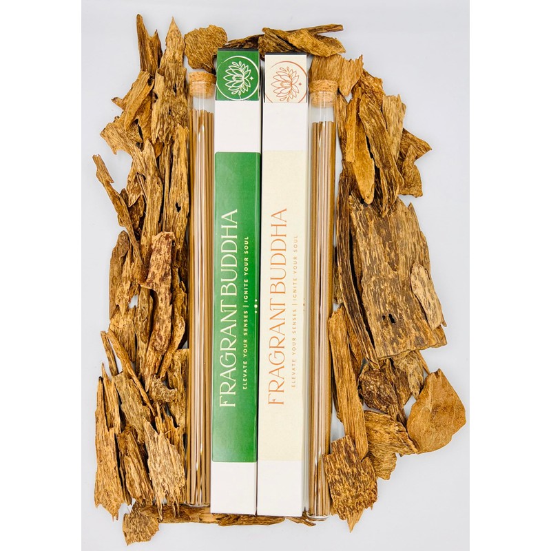 Fragrant Buddha Premium Hoi-An Agarwood Incense Sticks (Long 10g) Handmade