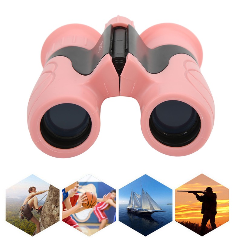 Kids Binoculars 8X Magnification Natural Rubber Glass Optical Lenses Durable