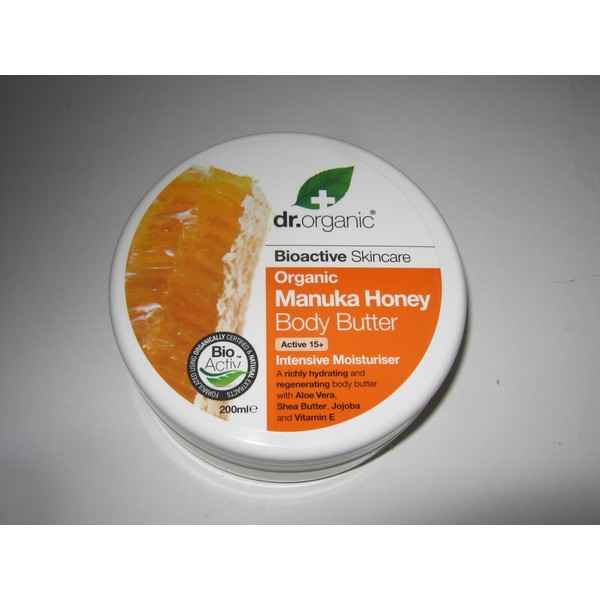 1 x 200ml DR ORGANIC Manuka Honey BODY BUTTER 100% Organic Intensive Moisturiser
