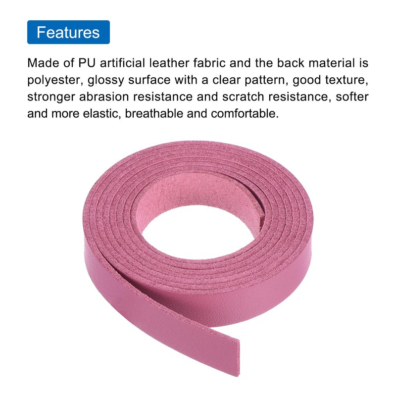 sourcing map Leather Straps Strip Belt 1.2cm(0.5" Width) 100cm(40" Length)