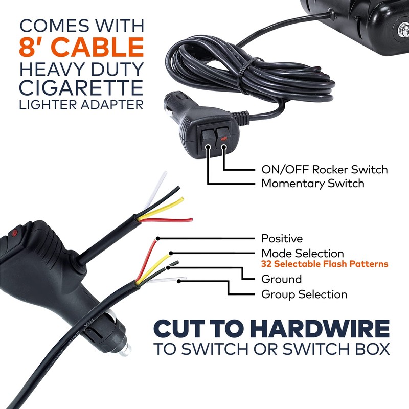 LAMPHUS SolarBlast SBWL14 4W RED White LED Emergency Dash Light