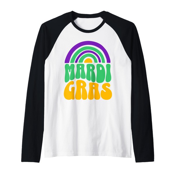 Mardi Gras Carnival Beads New Orleans French Festival Parade Raglan