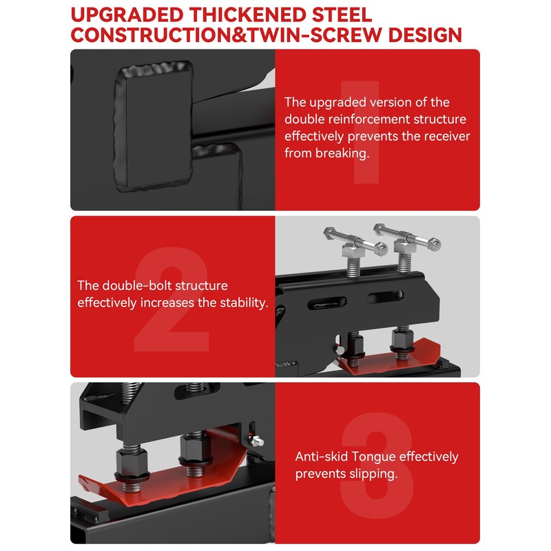 2025 New Upgraded Tractor Clamp on Trailer Hitch Receiver, Tractor
