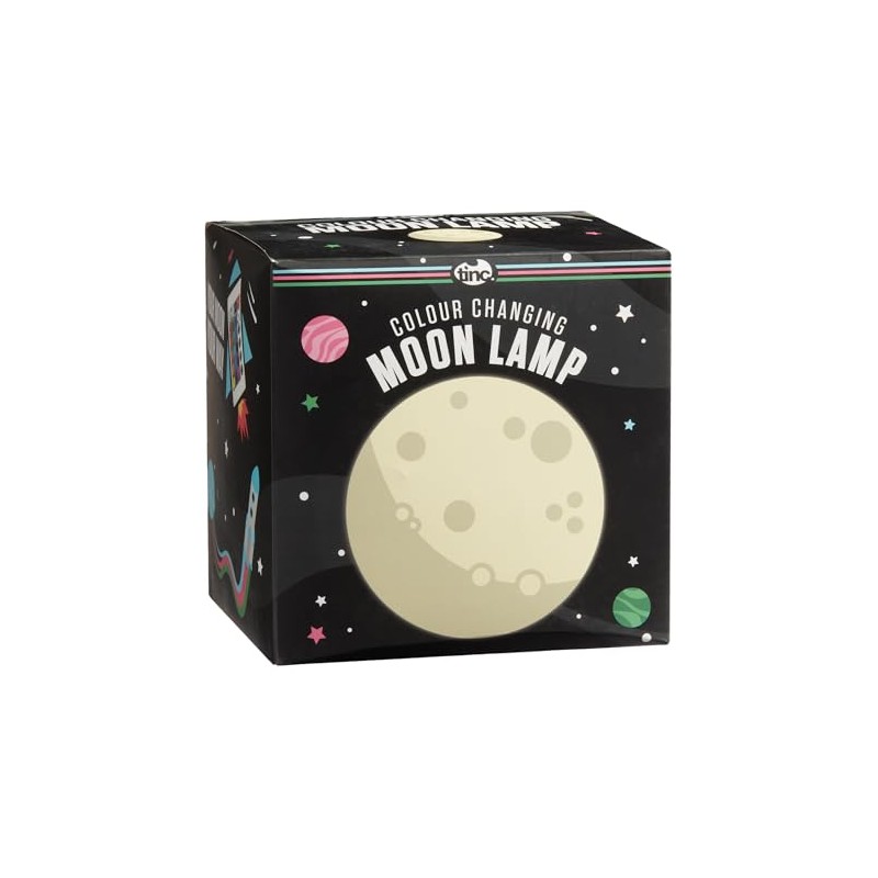 Tinc Glowing Colour Changing Novelty Moon Desk Lamp - Remote