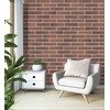 TORURAL 100 Vintage Brown/Red Faux Brick Wall Tiles, 3D Thin