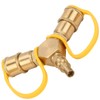 FOLOSAFENAR NPT Quick Connect Brass Y Type Spilter, 1/4 Inch