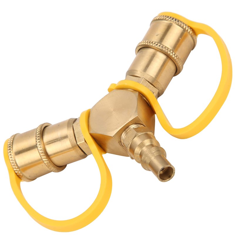 FOLOSAFENAR NPT Quick Connect Brass Y Type Spilter, 1/4 Inch