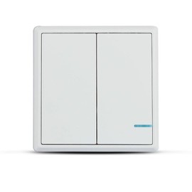 Wireless Switch with Dual Button Sensor White IP54