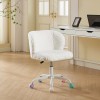 Artificial Rabbit Hair Chair with Metal Base,Adjustable Desk Chair Swivel
