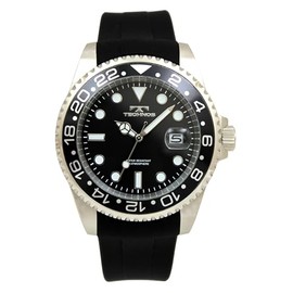 Technos T6C28SB Men's Watch, Date 100th Anniversary Model, Black