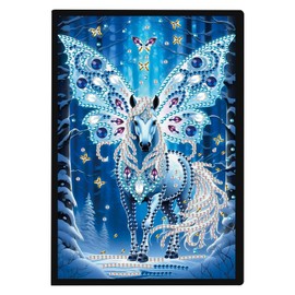 JISHSHAY Diamond Painting Notebook Diamond Art Journal Diamond Painting Kit A5 Notebook Diamond Art Kits Planner Notebook Gem Painting Kit Meeting Notebook DIY Crafts for Adults Daily Journal Horse