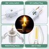 Coume 24 Packs Accessory Cord with LED Light Bulb, 6