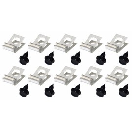 1/4 Brake Fuel Tube Set .25 Wrap Around Line Clamp Clip (10 Pack) with BOLTS (EB 0 4)