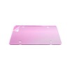 2 Pack Pink Mirrored License Plate 4 Hole Clear Acrylic