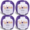 Wollidu Kira 100% Cotton for Knitting and Crocheting 4 x