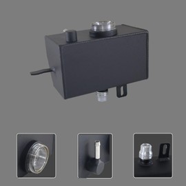 Eterpace Aluminum Alloy Front Coolant Reservoir Expansion Tank Compatible with JEEP Wrangler JL JLU 2018-Present, Gladiator JT 2020-Present 2.0&3.6L, Coolant Recovery Bottle, Replace# 68364312AC