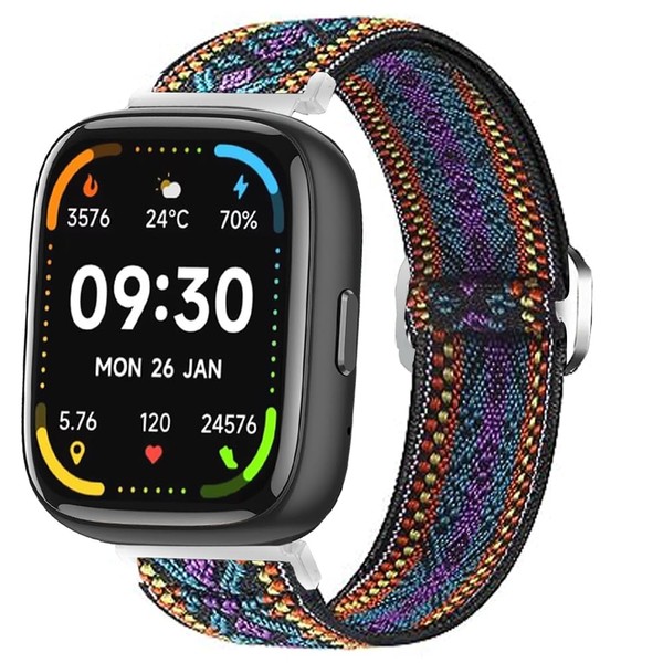 Compatible with Faweio Smartwatch Bands,Lamshaw Stretch Elastics Nylon Adjustable Replacement