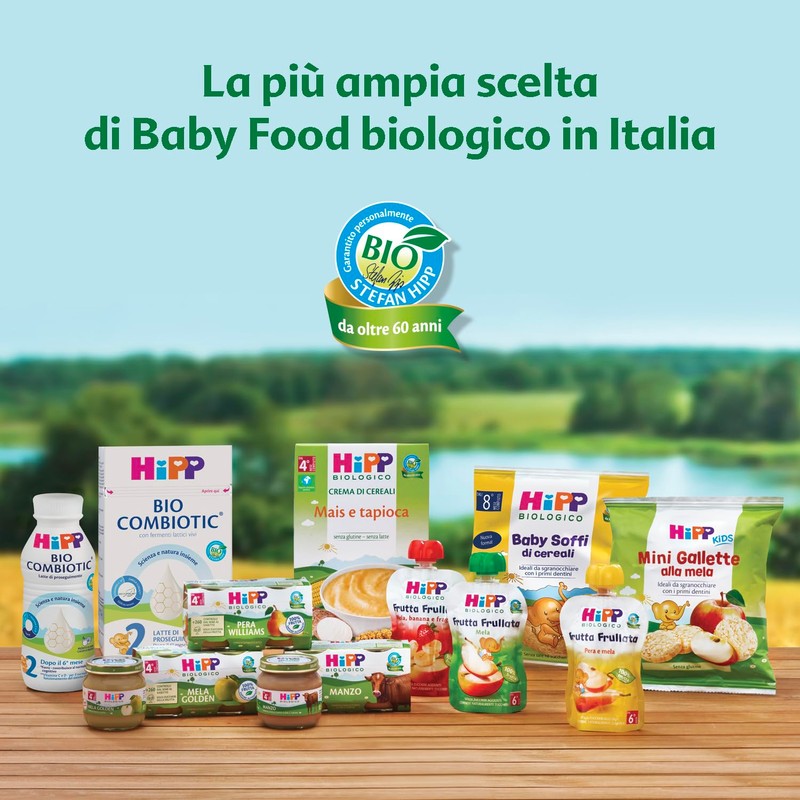 HiPP - Barrette alla Frutta Bio, Gusto Mela, Banana e