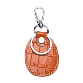 Kaaipee Genuine Leather Key Chain Can Store Coin Coin Stylish Key Ring Coin Case, orange