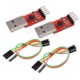 IZOKEE CP2102 Module USB to TTL 5PIN Serial Converter Adapter Module Downloader for UART STC 3.3V and 5V with Jumper Wires
