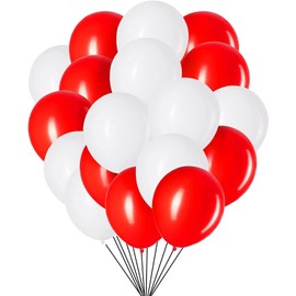 25Pcs St George England Balloons Red White Latex Football World Cup Fan Supporter