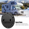 Boat Hatch Deck Plate, 4in Black Round Non Slip Inspection