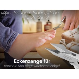 Nail Clippers with Sharp and Sharpener Blade for Corners and Deep Ingrown Nails Pedicure Nail Clippers Toenail Pliers for Foot Care Rustproof Stainless Steel (12.0 cm)