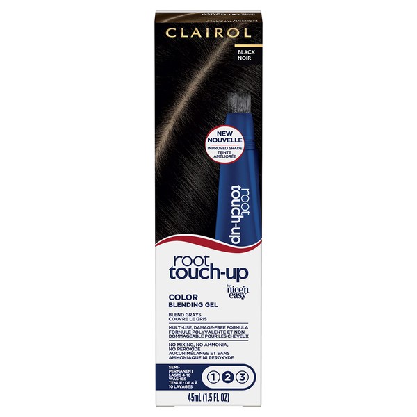 Clairol Root Touch-Up Semi-Permanent Hair Color Blending Gel, 2 Black, 1 Count