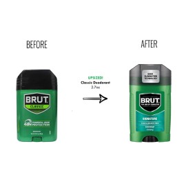 Brut Deodorant Original Fragrance 2.7 oz / 76 g (Pack of 6)