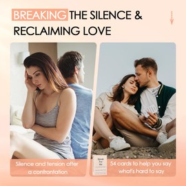 Conversation Cards for Couples Games - 54PCS Speak For Me Relationship Card Game for After Fights, Conflict & Silence - Meaningful Couples Gifts | Anniversary | Wedding | Date Night Ideas to Reconnect