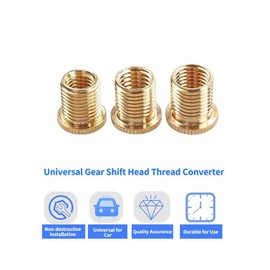 Lotcesfun Shift Knob Round Ball Type for Most Manual Automatic Cars Compatible with Z Star Shift Knob with 3 Adapters (Orange 7 Stars)