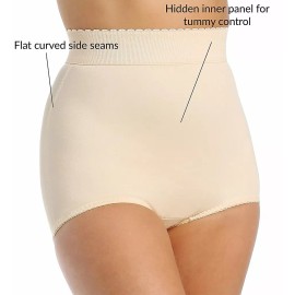 Rago  Rago Shapewear Light Shaping Hi-Waist Light Beige Panty Brief Plus Size 46/8XL