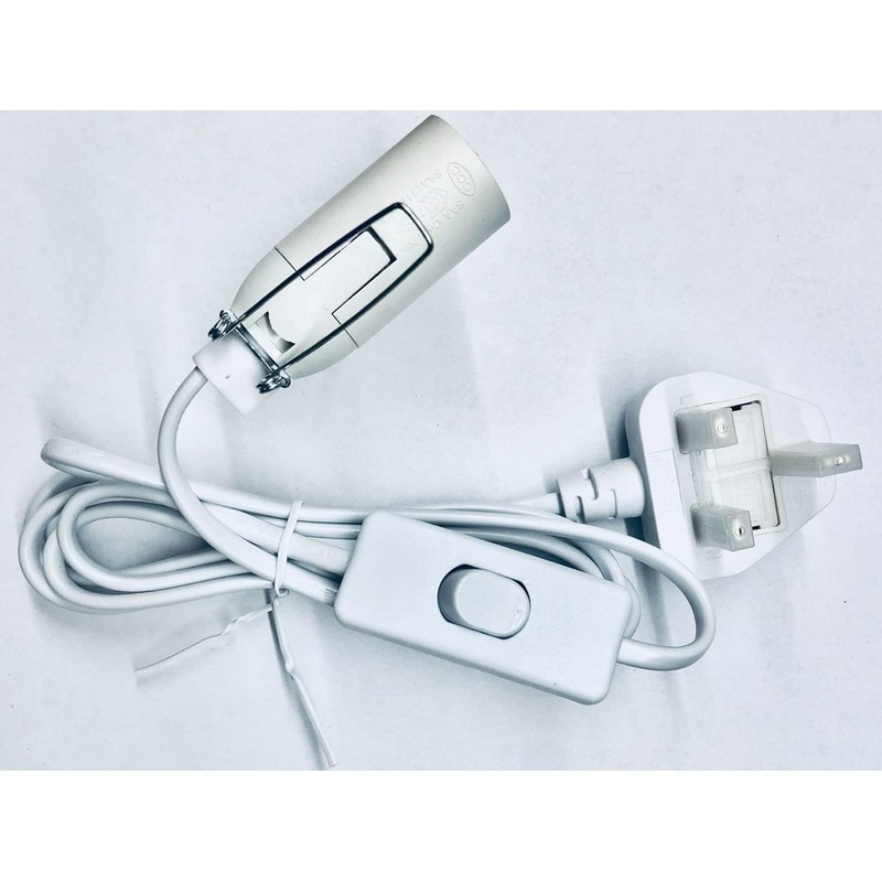 sphires Salt Lamp Replacement Electric Cable 2 Metal Clip On/Off