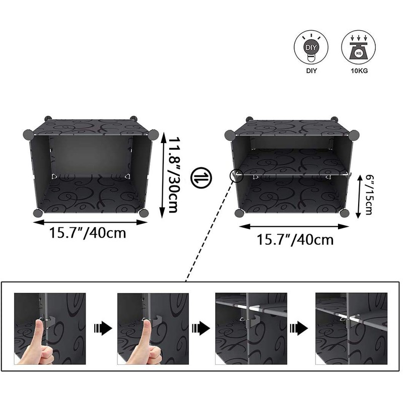 HOMIDEC Shoe Rack Organizer, 8 Tier Shoe Storage Cabinet 48