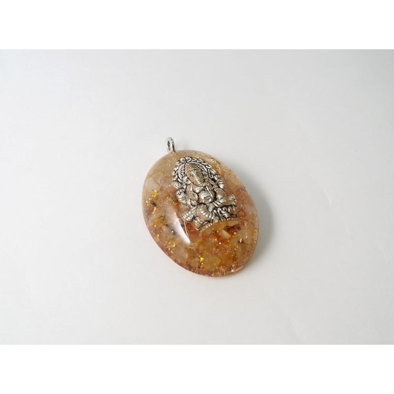 RELIGHT Natural Stone, Orgonite, Necklace, Ganesha, God Pendant, Power Stone,