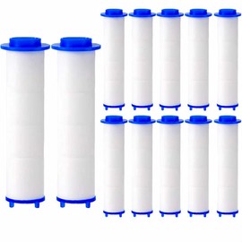 12Pcs 3.34×0.94 Inch Ion Shower Dropse Head Filter PP Cotton Replacement Cartridge, Shower Head Filter Drivese, Water Filter Core Cotton For Handheld Showerheads.