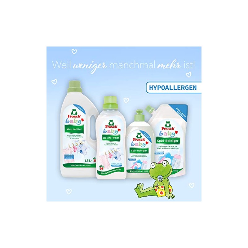 Frog Baby Washing Up Cleaning Refill Bag, 500 ml