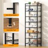 8 Tiers Narrow Shoe Rack 16-24 Pairs, Sturdy Metal Tall