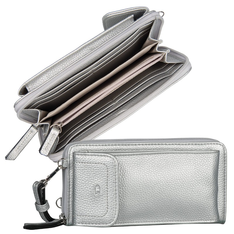 TOM TAILOR Bags Ela Women's Purse Zip Large Silver, silver