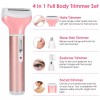4 In 1 Women Electric Shaver Rechargeable Waterproof Razor Painless