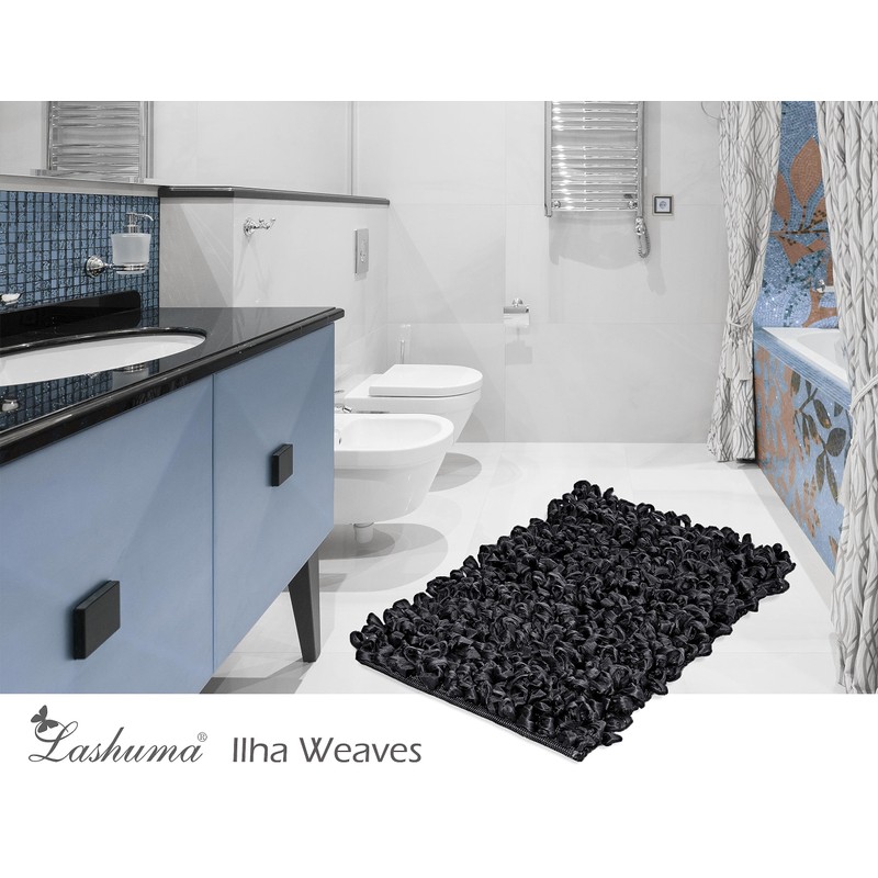 Lashuma Bathroom Mats for Underfloor Heating Colour: Black Small Bath