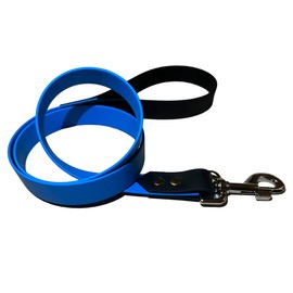 L'Atelier du Fourmilier Dog Leash in BioThane material, Width 25 mm (Blue/Black)