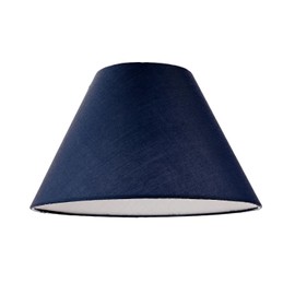 Classic Traditional 10" Navy Midnight Blue Cotton Coolie Lampshade Suitable for Table Lamp or Pendant | 25cm x 17cm x 10cm by Happy Homewares