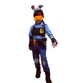 mvivm Judy Hopps Children's Cosplay Costume, Ears + Tail, Children's Costume, Transformation, Disguise, Cosplay Cultural Festival, School Festival, Halloween, Christmas, Birthday, End Party, School