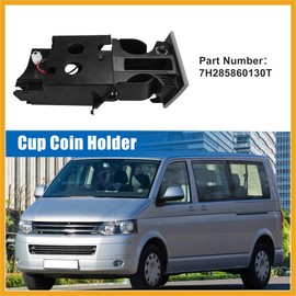 Partuto Cup Holder for VW T5 Transporter 2003-2013 Right Hand Drive Front Ashtray Cup & Coin Holder 7H285860130T Replacement