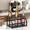 Homedawn Coffee Syrup Rack Organizer, Syrup Bottle Holder Stand for