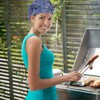 EUYKQNOI 3 Pcs Chef Half Mesh Catering Hats,Hairnets for Kitchen,Unisex