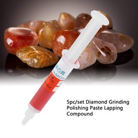 Akozon Diamond Grinding Paste 5 Pcs/Set Diamond Grinding Polishing Paste Lapping Compound Grit W0.5-W40 320~10000, Default