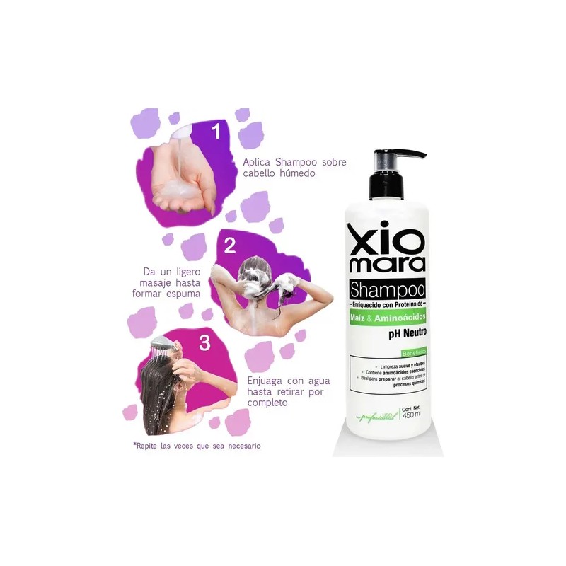 Xiomara Shampoo Neutro Proteína De Maíz Y Aminoácidos 450ml