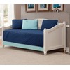 Linen Plus 5pc Daybed Cover Solid Embossed Bedspread New (Navy